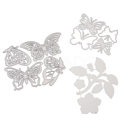 Flower & Leaf & Butterfly Frame Carbon Steel Cutting Dies Stencils DIY-TA0002-88-1