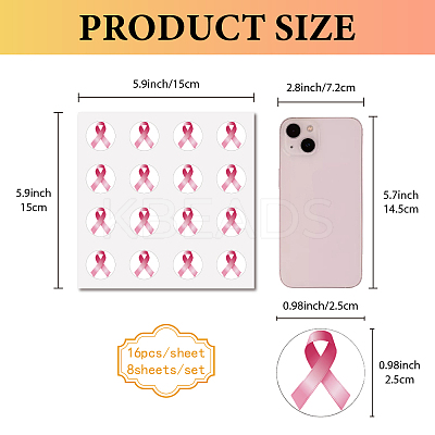 8 Sheets Plastic Waterproof Self-Adhesive Picture Stickers DIY-WH0428-101-1