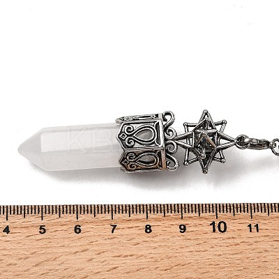 Natural Quartz Crystal Faceted Bullet Pointed Dowsing Pendulums G-B149-14AS-07-1