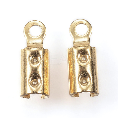 Ion Plating(IP) 304 Stainless Steel Folding Crimp Ends X-STAS-P107-07G-1