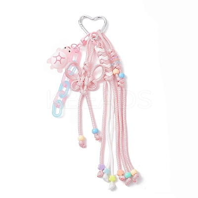 Polyester & Spandex Cord Ropes Pendant Decorations HJEW-JM03844-1
