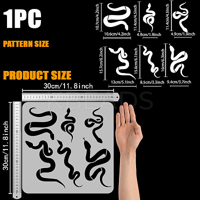 PET Hollow Out Drawing Painting Stencils DIY-WH0391-0852-1