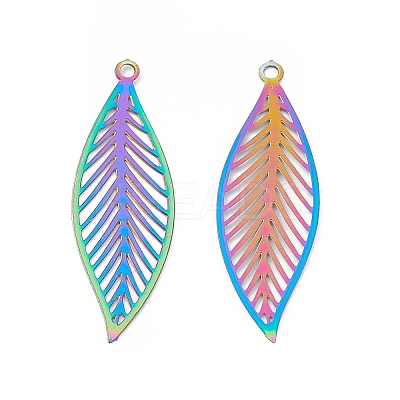 201 Stainless Steel Pendants X-STAS-B038-05MC-1