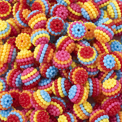 Resin Waxberry Beads RESI-TA0003-14A-1