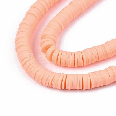 Flat Round Handmade Polymer Clay Beads CLAY-R067-8.0mm-13-1