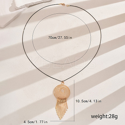 Elegant Zinc Alloy Tassel Pendant Long Necklaces for Street Party ZC8760-1
