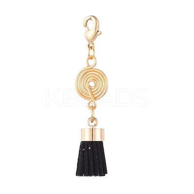 Suede Cord Tassel Pendants PALLOY-JF00416-M-1