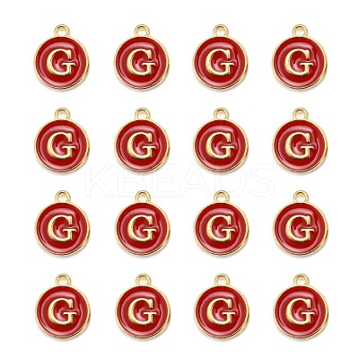 Golden Plated Alloy Enamel Charms ENAM-S118-03G-1