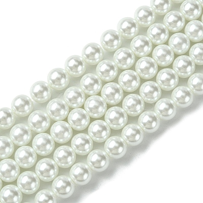 Eco-Friendly Dyed Glass Pearl Round Beads Strands HY-A002-8mm-RB001-1