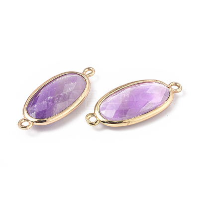 Natural Amethyst Links connectors G-E526-27B-1