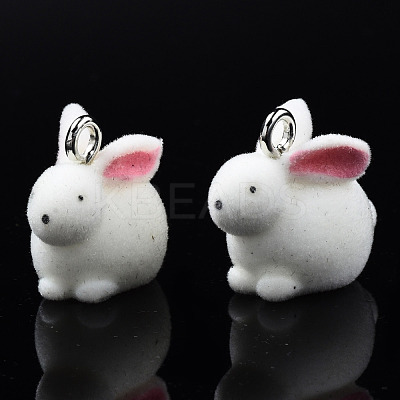 Flocky Resin Pendants RESI-N032-10-1