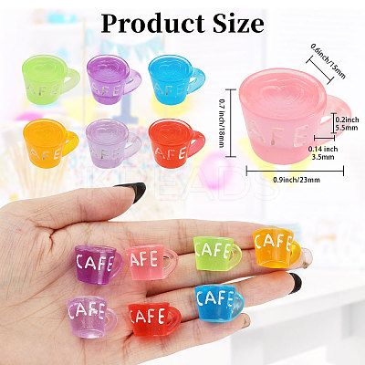 21Pcs 7 Colors Transparent Resin Pendants RESI-GL0001-09-1