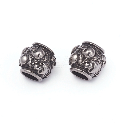 Halloween 304 Stainless Steel European Beads STAS-G220-42AS-1