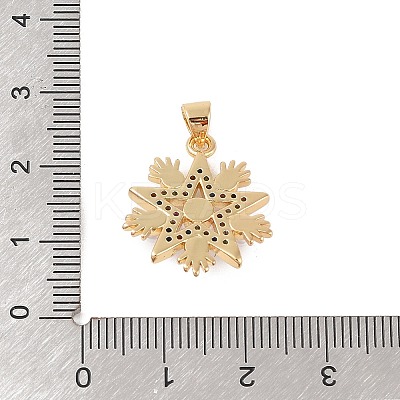 Brass Micro Pave Colorful Cubic Zirconia Pendants KK-E111-34A-G-1