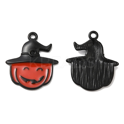 Halloween Alloy Enamel Pendants ENAM-K069-07C-EB-1