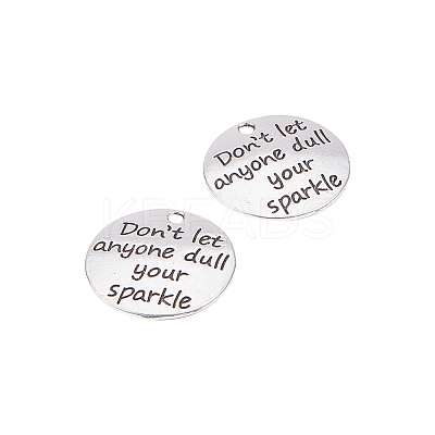 Tibetan Style Alloy Quote Pendants PALLOY-CJ0006-02-1