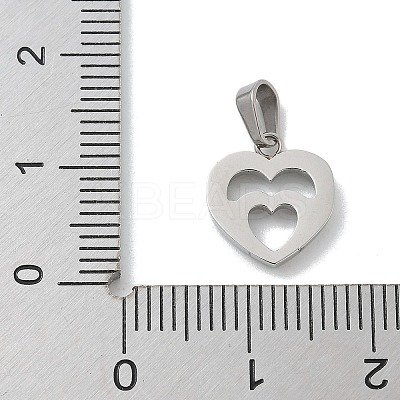 304 Stainless Steel Micro Pave Cubic Zirconia Pendants STAS-Z107-04P-02-1
