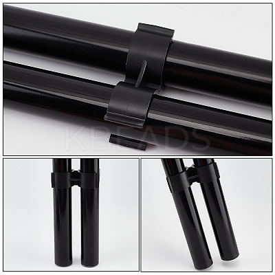 Plastic Double Pipe Clamps LS-FIND-WH0036-40-1