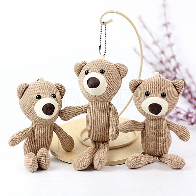 Cartoon PP Cotton Plush Simulation Soft Stuffed Animal Toy Bear Pendants Decorations LS-HJEW-K043-03-1