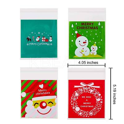 400 Pcs 4 Styles Self-Adhesive Christmas Candy Bags JX061A-1