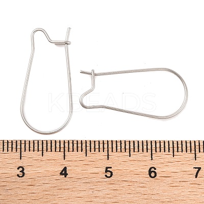 Non-Tarnish 316 Surgical Stainless Steel Hoop Earrings Findings Kidney Ear Wires LS-X-STAS-E009-5-1