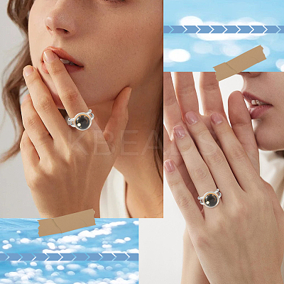 6Pcs 3 Styles 304 Stainless Steel Cuff Ring Settings STAS-BBC0008-14P-1