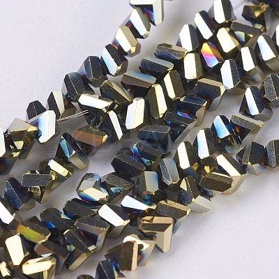 Electroplate Glass Beads Strands EGLA-J145-4mm-FP03-1