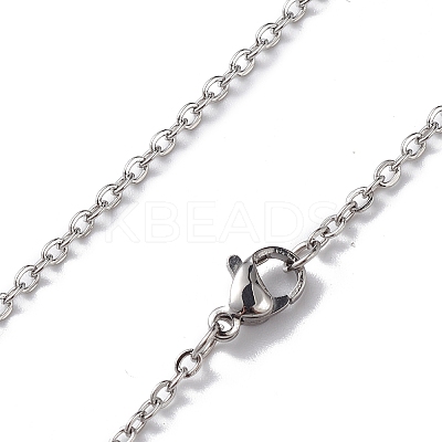 Non-Tarnish 304 Stainless Steel Cable Chain Necklace for Men Women NJEW-K245-024D-1