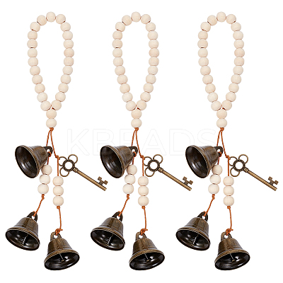 Iron Bell Pendant Decorations HJEW-OC00025-1