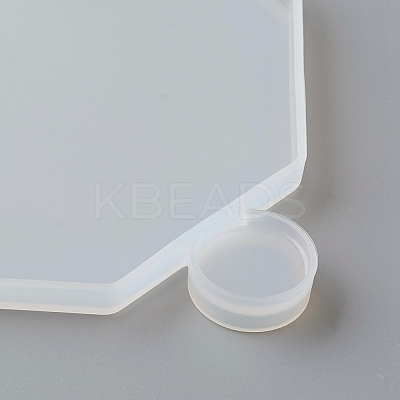 Octagon Lid Silicone Molds LS-AJEW-D046-18-1