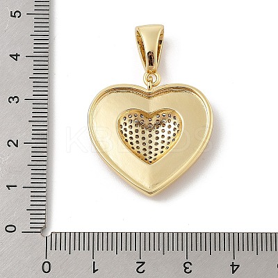 Brass Micro Pave Cubic Zirconia Pendants KK-U047-12G-1
