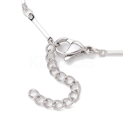 304 Stainless Steel Cuboid Bar Link Chain Bracelet Making AJEW-JB01319-02-1