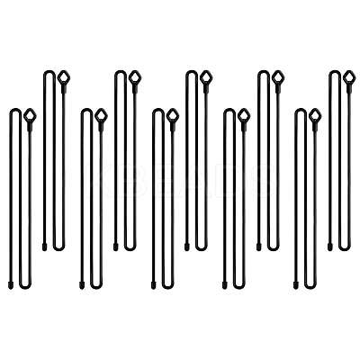 10Pcs Reusable Silicone Cable Tie AJEW-DR0001-81-1