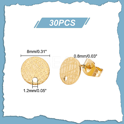 Ion Plating(IP) 304 Stainless Steel Ear Stud Findings STAS-UN0042-97-1