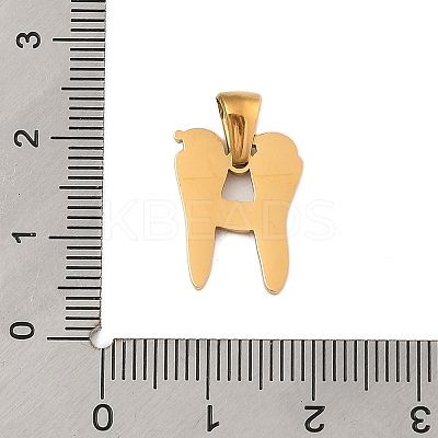 Christmas Theme 304 Stainless Steel Pendants STAS-R007-01H-G-1