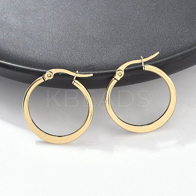 304 Stainless Steel Hoop Earrings EJEW-F105-22G-1