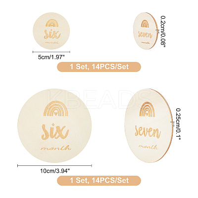 2 Sets 2 Styles Basswood Milestone Cards WOOD-GA0001-20-1