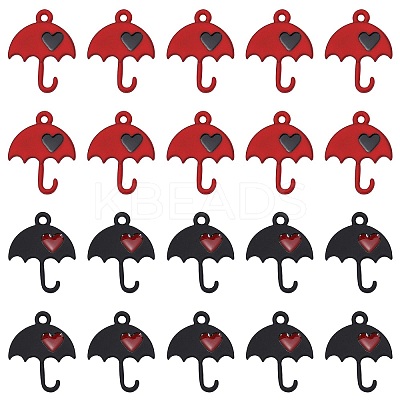 40Pcs 2 Colors Spray Painted Alloy Pendants JX643A-1