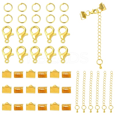 50 Pieces DIY Ribbon Ends Making Kits DIY-YW0001-99B-G-1