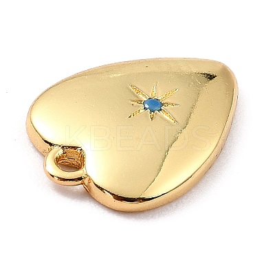 Brass Micro Pave Cubic Zirconia Charms ZIRC-I054-14G-06-1