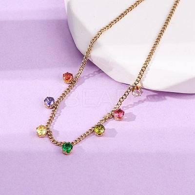 304 Stainless Steel Charm Bracelets BJEW-A047-02G-1