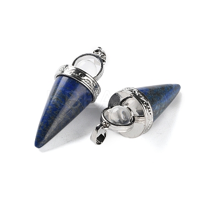 Dyed Natural Lapis Lazuli Pendants G-F777-06P-02-1