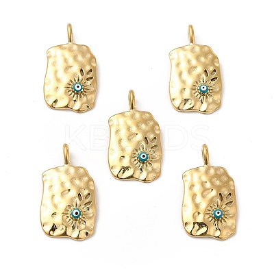 PVD Vacuum Plating 201 Stainless Steel Enamel Pendants STAS-J401-VC919-1