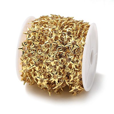 Brass Glass Link Chains CHC-R001-06G-02-1