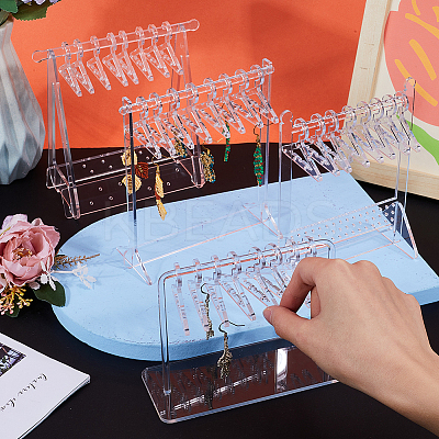 4 Sets 4 Styles Coat Hanger Removable Acrylic Earring Displays EDIS-CP0001-09-1