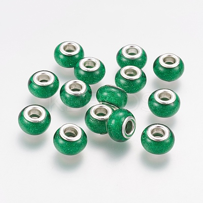 Large Hole Rondelle Resin European Beads RPDL-J008-19-1