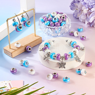 150Pcs Opaque Resin European Beads RESI-TA0004-72A-1