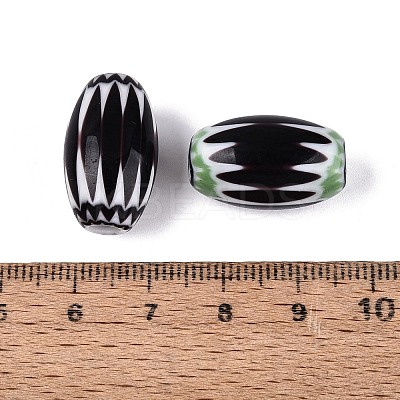 Handmade Millefiori Glass Barrel Beads LA-N002-09D-1