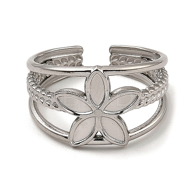 Non-Tarnish 304 Stainless Steel Open Cuff Rings RJEW-Z018-04P-1