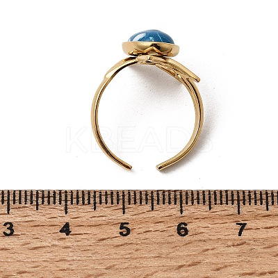 304 Stainless Steel Open Cuff Rings for Women RJEW-K258-13B-G-1